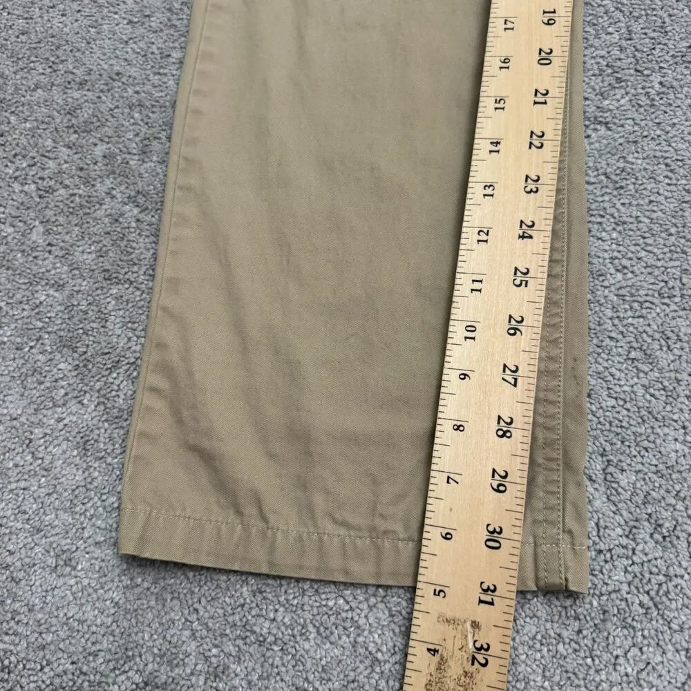 Bonobos Straight Leg Cotton Chino Pants Mens 35x34 Brown Khaki Flat Front Casual